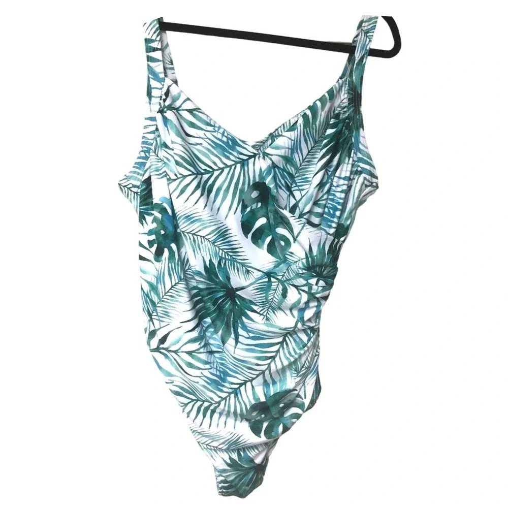 Emerald Bay Swimsuit Bathing Suit‎ Tropical 1 PC Beach Vacation Womens 24 3X